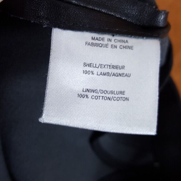 HELMUT LANG Womens Pants Size 4 Black Pull On 100% Leather Leggings PLONGE - Picture 9 of 11